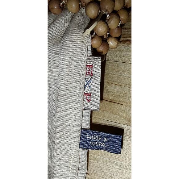 EXP - Brown Wood Round Beaded Purse with Beaded Strap - Picture 3 of 6